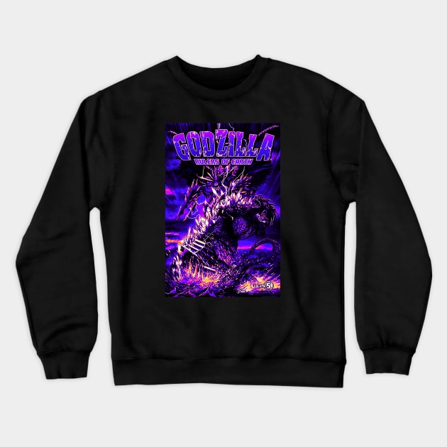 Retro Godzilla ROE 5 Crewneck Sweatshirt by dolanjaran